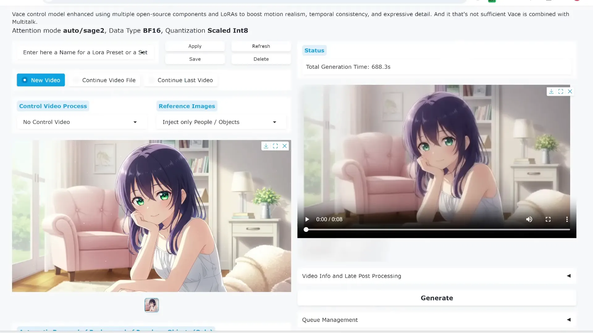 Anime character lip-syncing Japanese audio